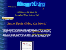 Tablet Screenshot of adventurediving.com